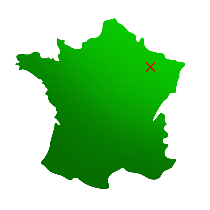Carte de France, région Grand Est